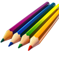 Naklejka premium Colorful pencils arranged diagonally