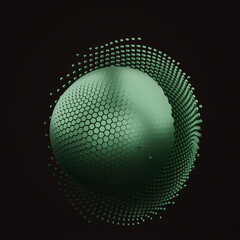 abstrakte ,geometrische 3D Objekte,gerendert.