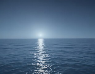 Obraz premium Gentle ocean-inspired blue gradient, calming visual, background, sky