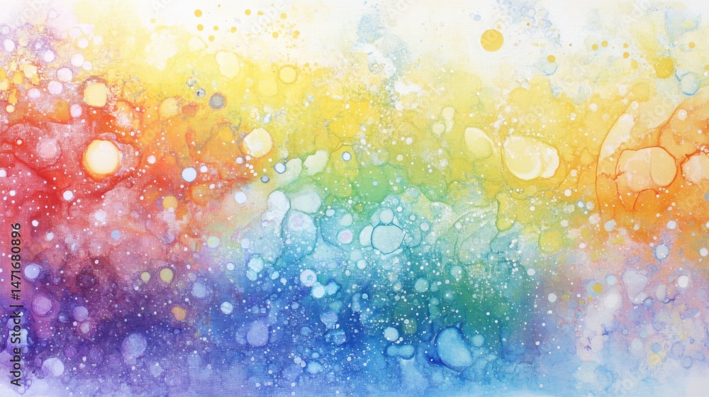 Aufkleber multicolored dreamy aurora abstract with cosmic textures and flowing forms, perfect for ambient digi