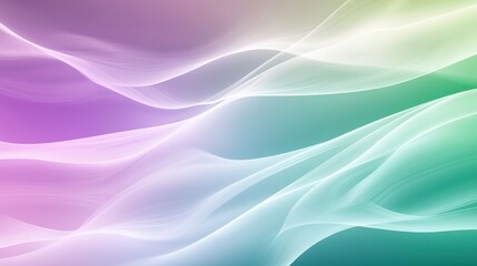 Fototapeta premium Flowing aurora waves in green and violet hues on a cosmic dark background, ideal for dreamlike digital visuals, tech interfaces, and fantasy backdrops.