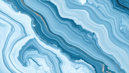 Obraz premium Swirling blue and white marble patterns create a calming, natural texture showcasing elegant design and a tranquil mood.