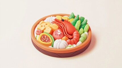 Colorful, stylized food platter (1)