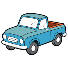 Pickup on white background