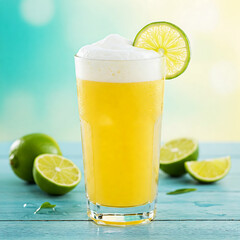 Fototapeta premium Refreshing Limeade with Foam