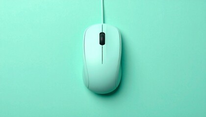 computer mouse on blue background