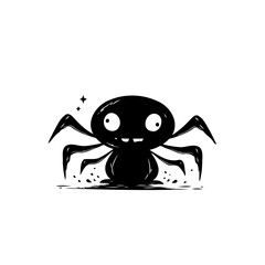 Whimsical arachnid illustration with minimalist design, charming and playful