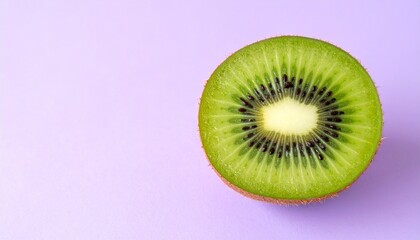 kiwi fruit on a purple background