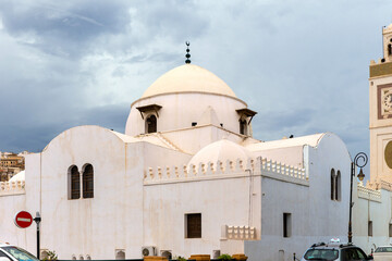 Djama el Djedid mosque in center of the city of Algiers. Republic of Algeria