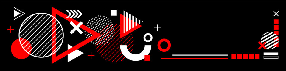 Abstract banner for design. Background of geometric shapes. Technology background. Vector illustration .