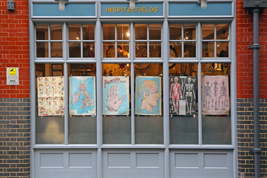 Gift Shop Inspitalfields at Spitalfields Market in London United Kingdom