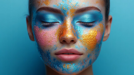 Creative makeup face portrait