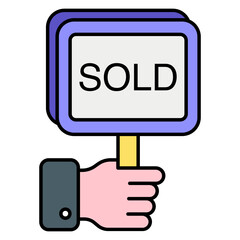 Vector Real Estate and Properties Color Outline Icons and Illustrations Pack