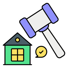 Vector Real Estate and Properties Color Outline Icons and Illustrations Pack