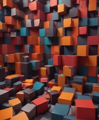 Fototapeta premium Bold color blocks & geometric patterns, dynamic feel , texture, pattern