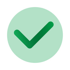 green check button element design png file transparent background, check mark symbol template design with circle