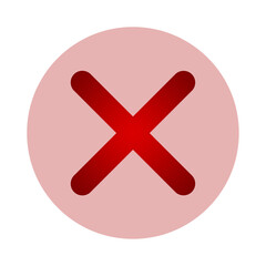 red cross button element design png file transparent background, cross mark symbol template design with circle
