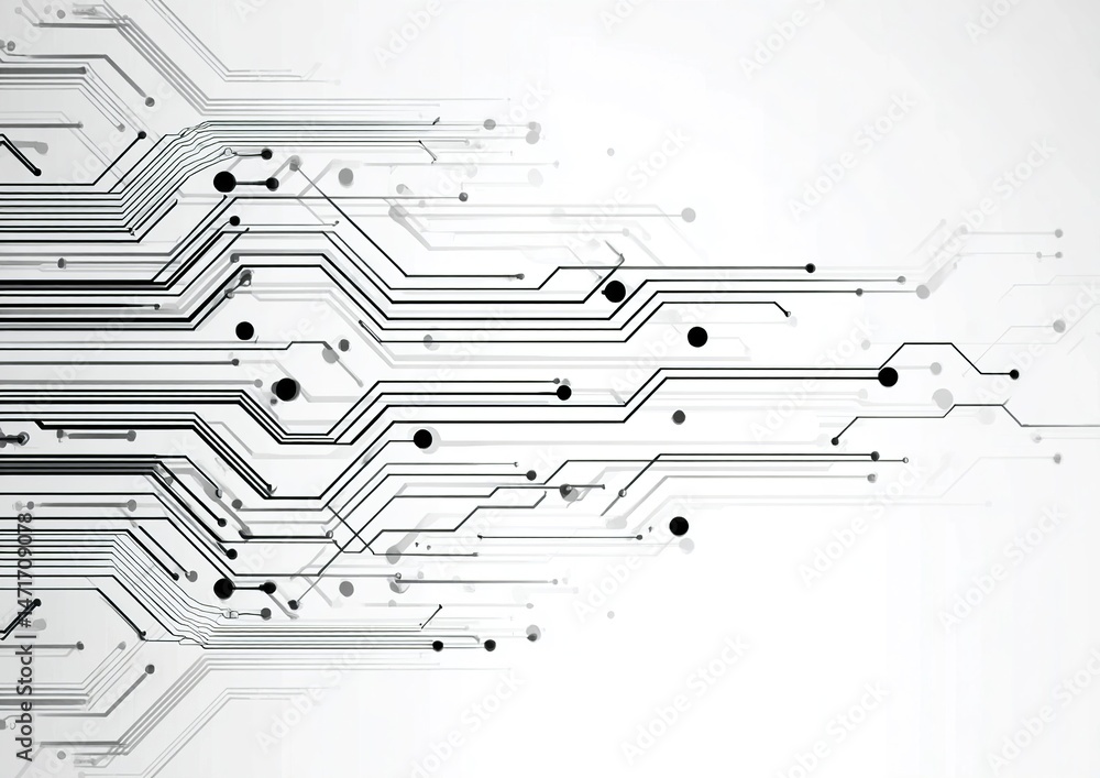 Poster abstract vector circuit board pattern background with technology and digital concept, on a white