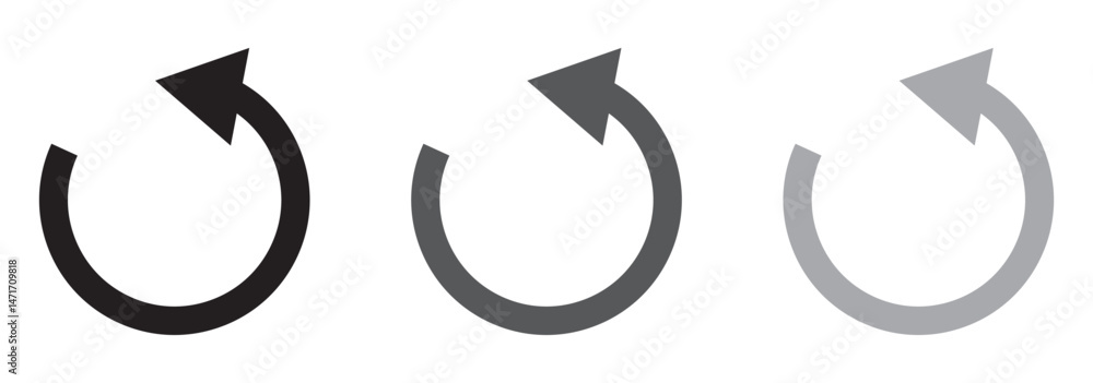 Poster refresh icon vector, reload icons set isolated on white background. refresh sign, reload sign. circu