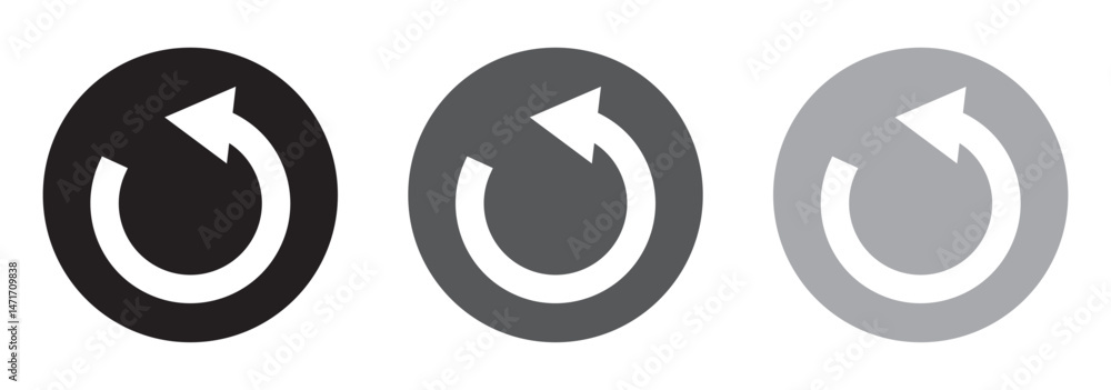 Poster refresh icon vector, reload icons set isolated on white background. refresh sign, reload sign. circu