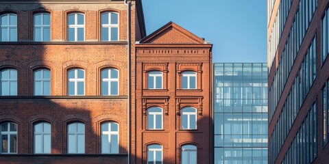 Obraz premium Urban landmarks in coexistence with new glass structures nearby 