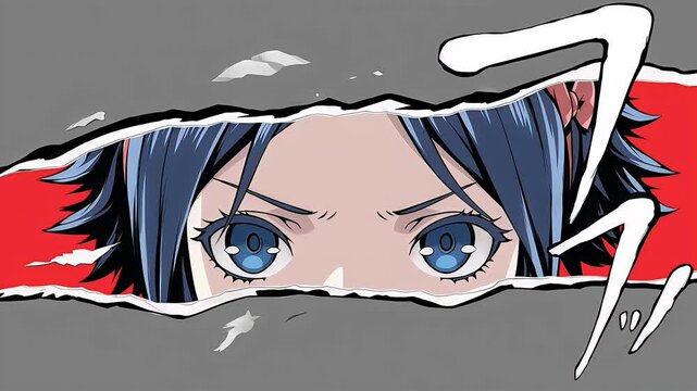 Cute short haired girl like in manga, anime wallpaper