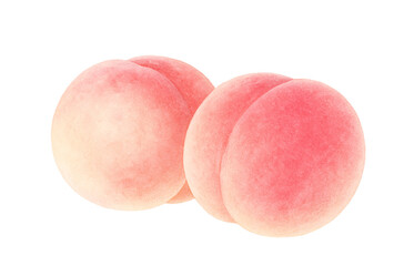 桃 イラスト 水彩 白桃 もも