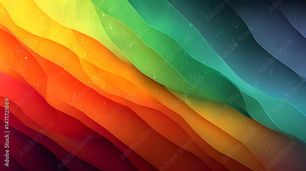 Poster abstract layered colorful gradient background with wavy lines creates a modern and visually striking