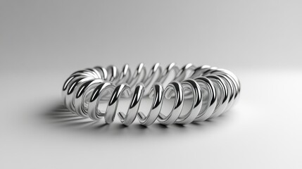 Circular spiral metal band