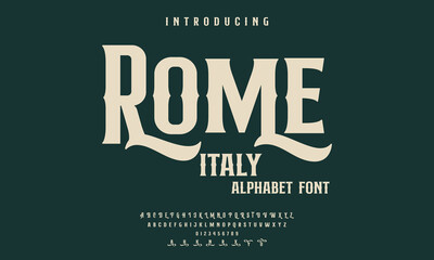 font alphabet Vintage rome italy Victorian typeface decorative Font
