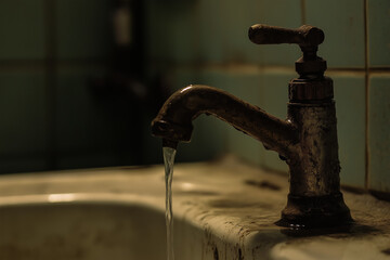 old water tap