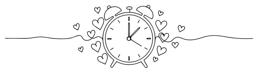 time for love one line vector