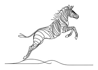 zebra vector drawing in one line © Luka