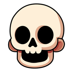 Cartoon Head Skull Bone Digital Vectors Illustration
