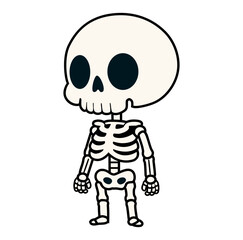 Cartoon Little Skeleton Digital Vectors Illustration