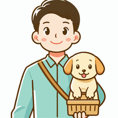 little boy and his dog