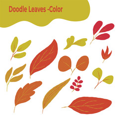 Set of autumn leaves vector illustration