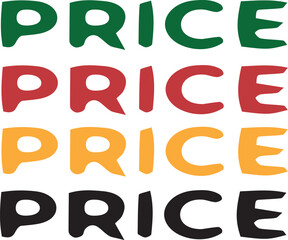 Colorful Funky Text Set Playful Typography for Labels or Posters