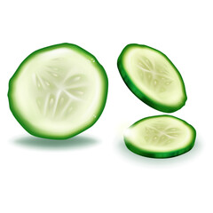 lime slice isolated on white