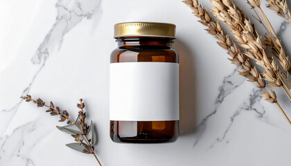 Glass Jar Mockup – Minimal Kitchen Branding PNG