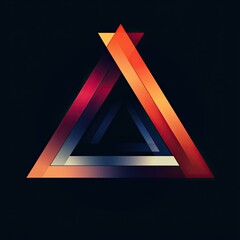 Vector design abstract red triangle symbol illustration