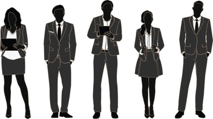 set of business women