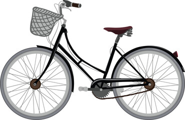 Fototapeta premium vintage bicycle isolated on white