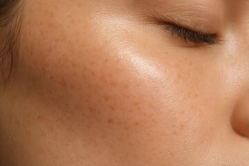 Smooth, radiant skin close-up.
