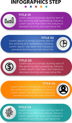 Infographic Step Design for Business Presentation and many other purposes.
