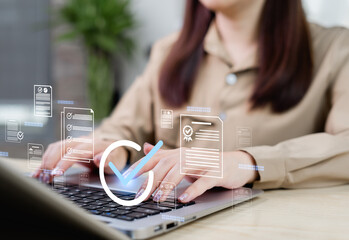DMS document management system and standard quality control ISO certified document concept document...