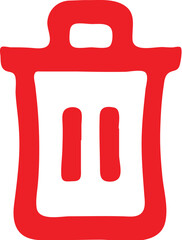 Delete icon for web and mobile. Adobe Illustrator Artwork.