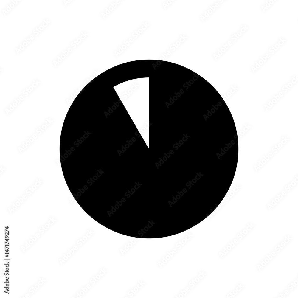 Poster black circle with a white wedge shape in the upper left quadrant creating a visual contrast and bala
