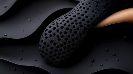 Obraz premium Closeup of Dark Monochrome 3D Printed Texture with Subtle Gradient