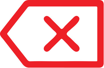 Delete icon for web and mobile. Adobe Illustrator Artwork.